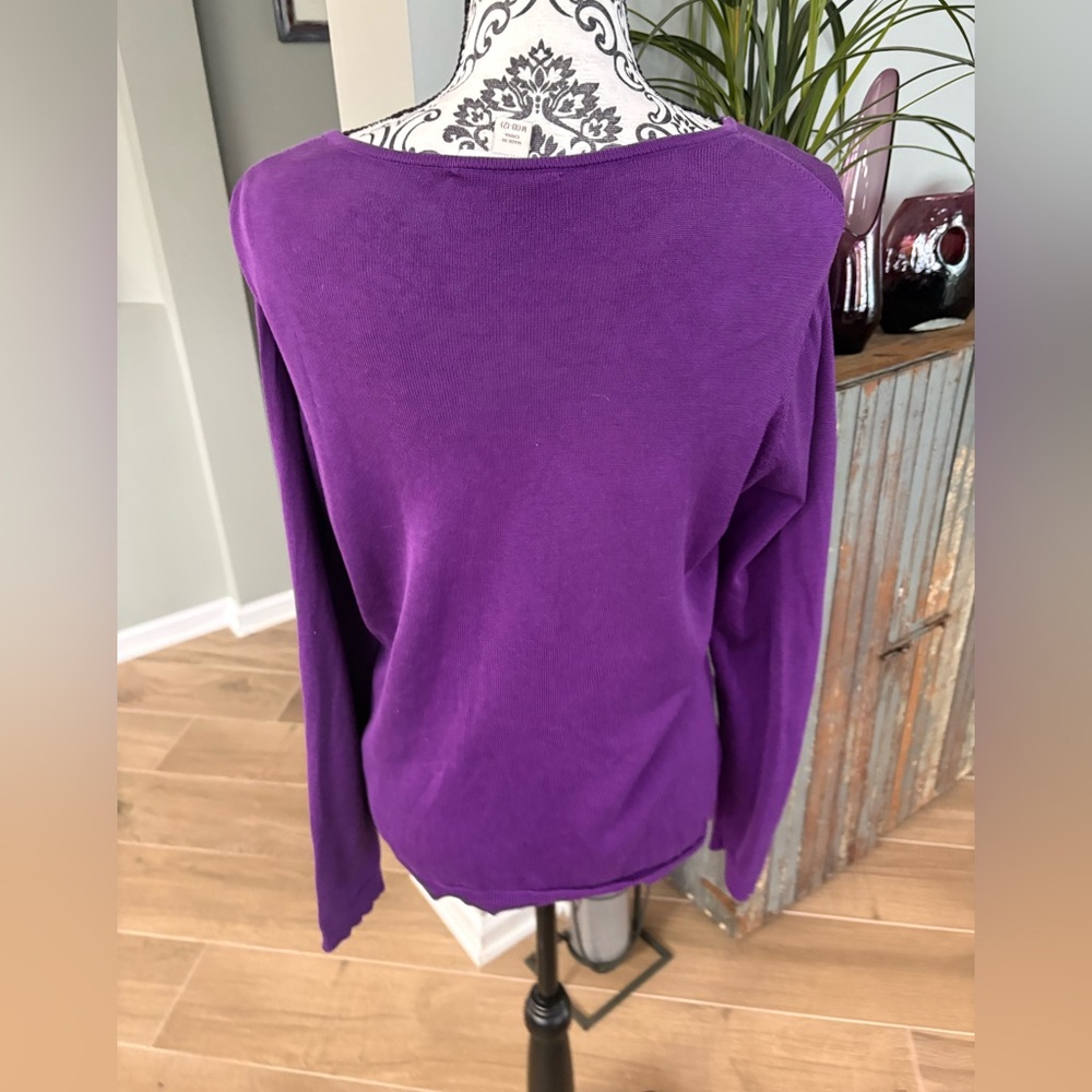 Purple Cardigan Sweater size medium from Coldwater Creek - Picture 5 of 8